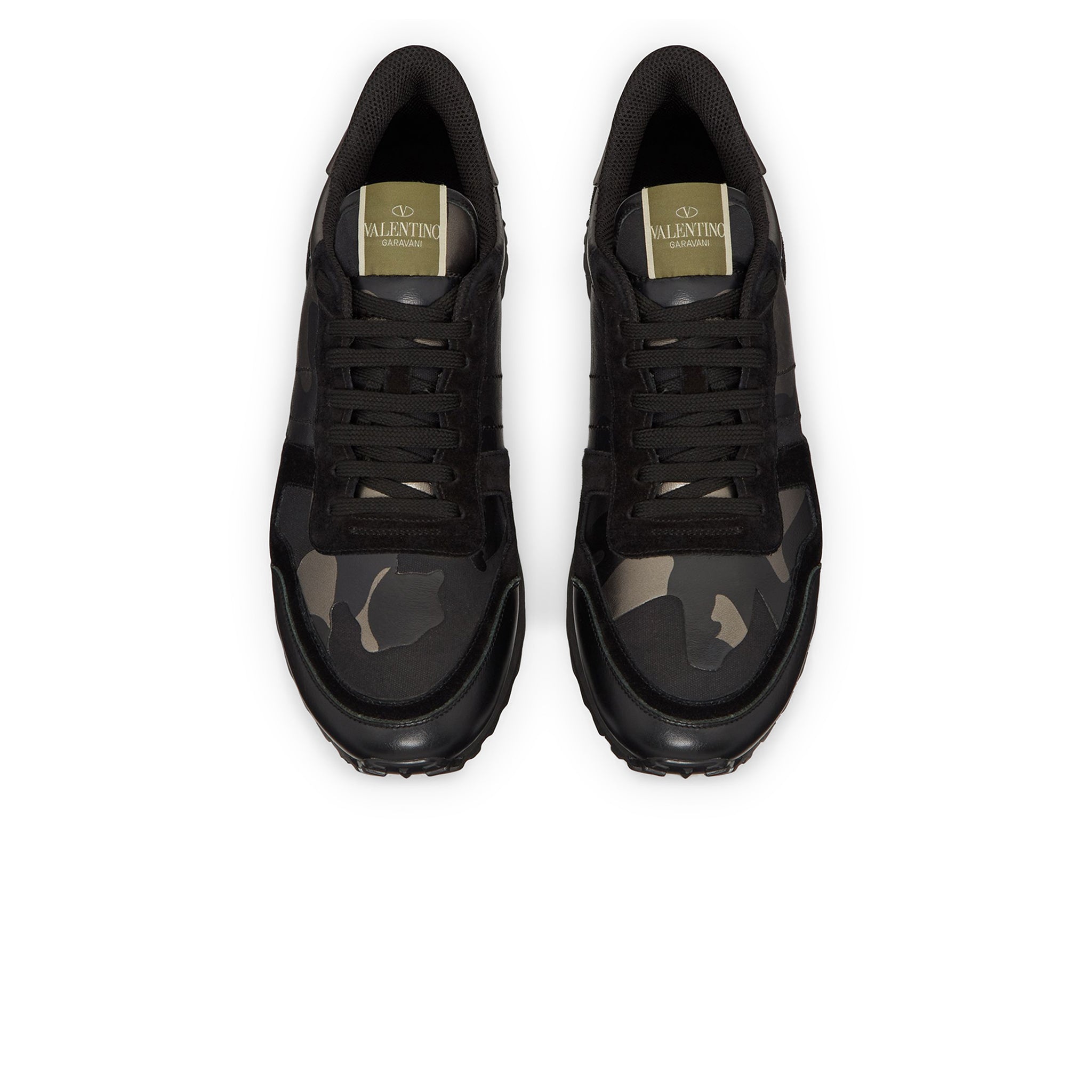 Image of Valentino Rockrunner Sneaker Black Bronze Camouflage